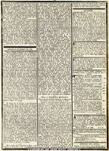 The report on the fall of the Alamo appears on the fourth page of the March 24th Diario.
